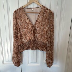 Autres Filles Pink‎ Floral Blouse Size Medium